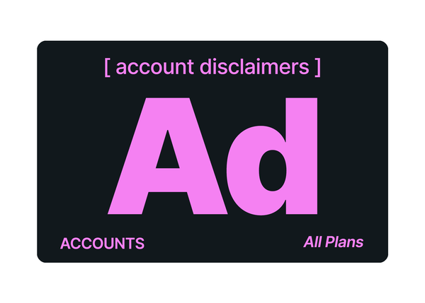 Towbook Element: Account Disclaimers