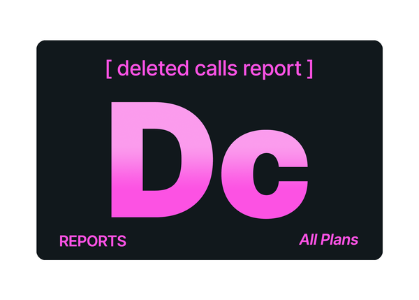 Towbook Element: Deleted Calls Report